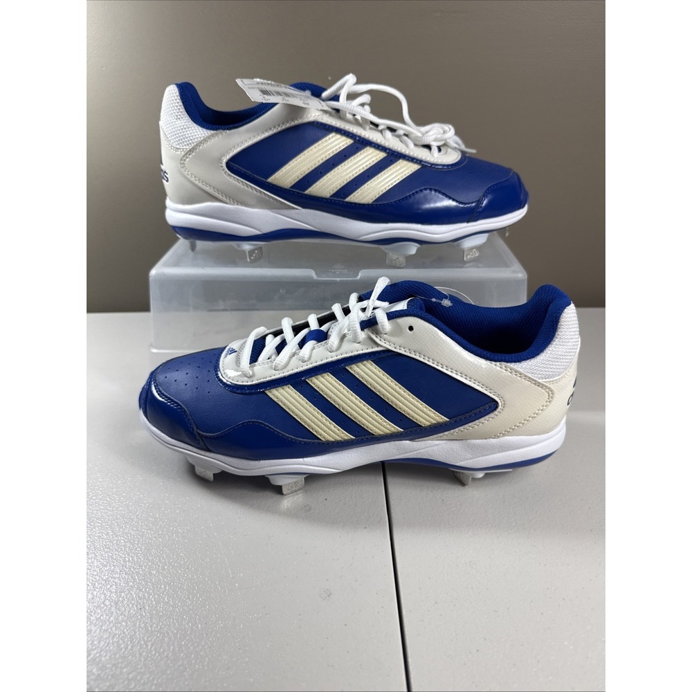 Adidas Women Fastpitch Softball Cleats Abbott Pro Metal 2 Blue/White US 10.5